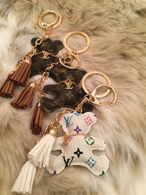 Louis Vuitton teddy bear keychain